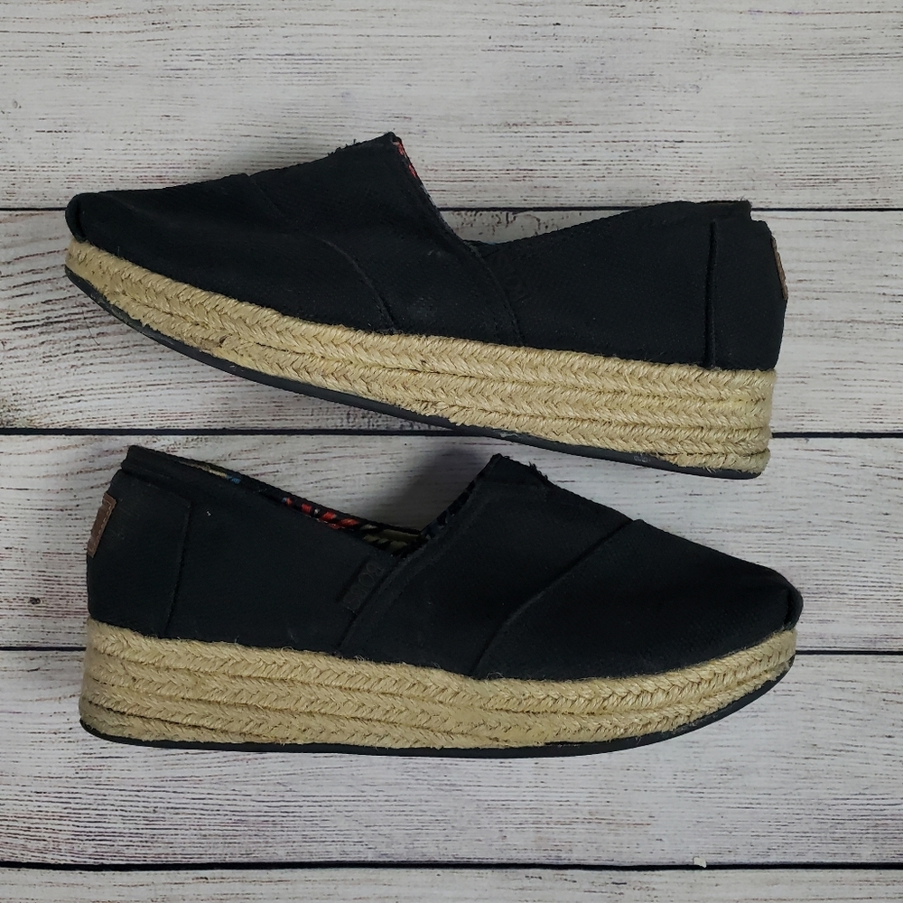 Bobs from skechers espadrille shoes black, 7.5 - Picture 2 of 6